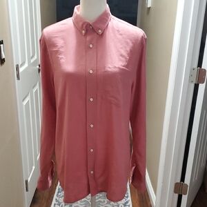 Zara Women's Casual Pink Button-Down Shirt